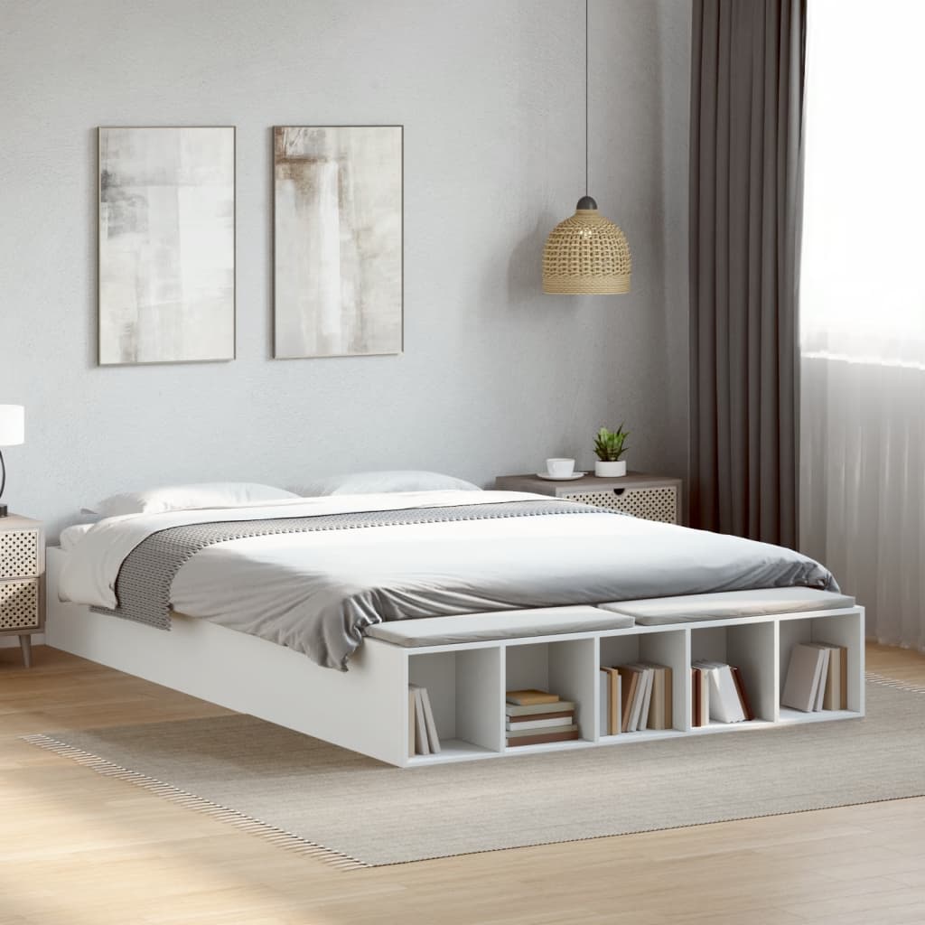 Bed Frame without Mattress White 160x200 cm