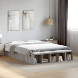 Bed Frame without Mattress Grey Sonoma 160x200 cm