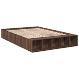 Bed Frame without Mattress Brown Oak 140x200 cm