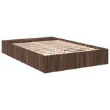 Bed Frame without Mattress Brown Oak 140x200 cm