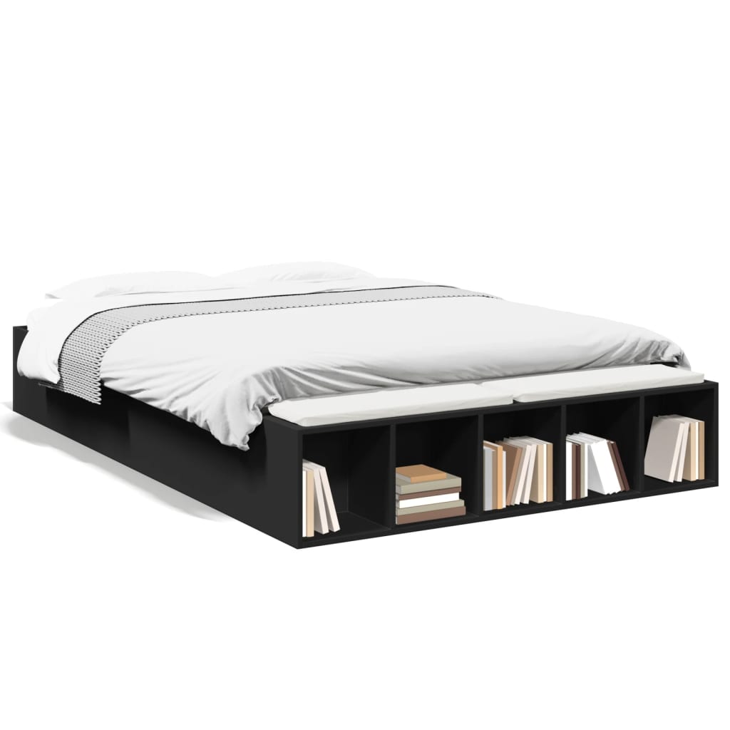 Bed Frame without Mattress Black 120x200 cm