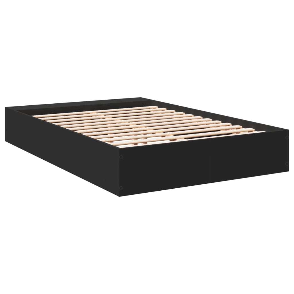 Bed Frame without Mattress Black 120x200 cm