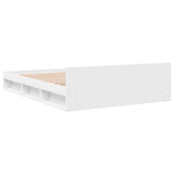 Bed Frame with Drawers without Mattress White 120x190 cm Small Double