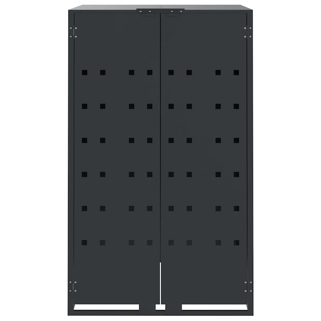 Wheelie Bin Storage for Single Bin Anthracite 69x79x117 cm Steel