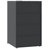 Wheelie Bin Storage for Single Bin Anthracite 69x79x117 cm Steel