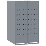 Wheelie Bin Storage for Single Bin Grey 69x79x117 cm Steel