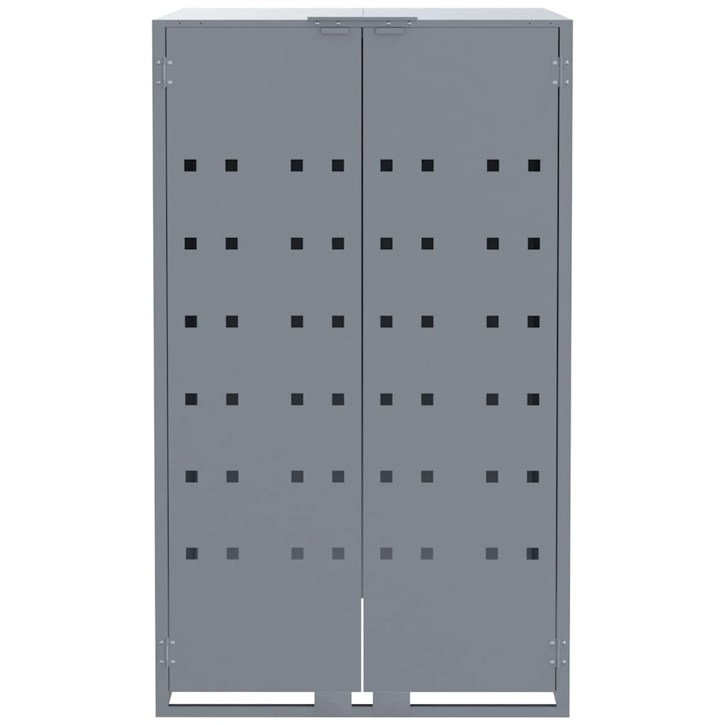 Wheelie Bin Storage for Single Bin Grey 69x79x117 cm Steel