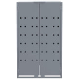 Wheelie Bin Storage for Single Bin Grey 69x79x117 cm Steel