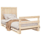 Bed Frame without Mattress with Headboard 100x200 cm Solid Wood