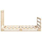 Bed Frame without Mattress with Headboard 100x200 cm Solid Wood