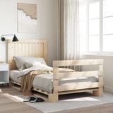 Bed Frame without Mattress with Headboard 100x200 cm Solid Wood