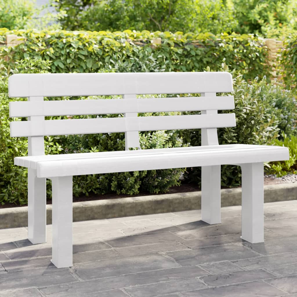 Garden Bench White 110x52x71 cm Polypropylene