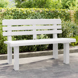 Garden Bench White 110x52x71 cm Polypropylene