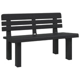 Garden Bench Anthracite 110x52x71 cm Polypropylene