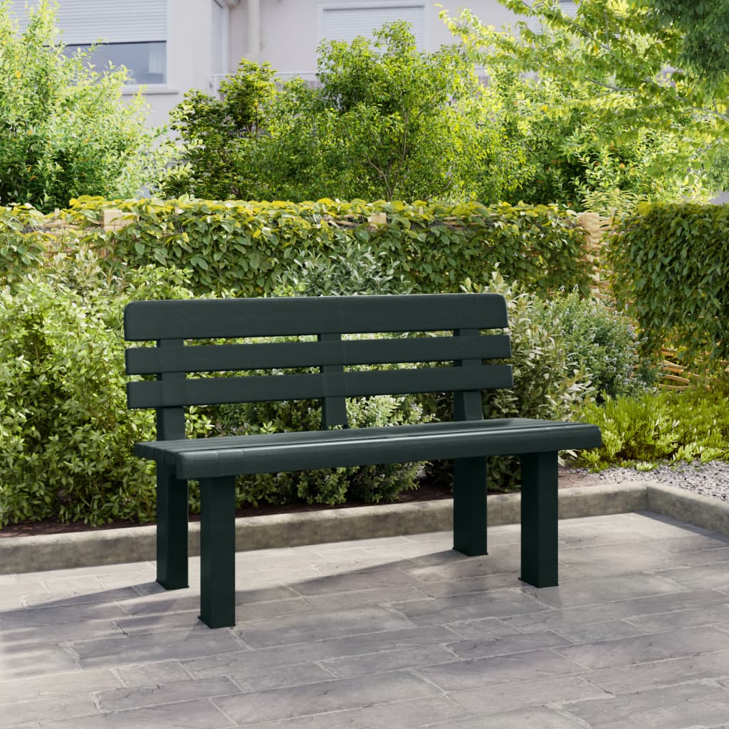 Garden Bench Green 110x52x71 cm Polypropylene