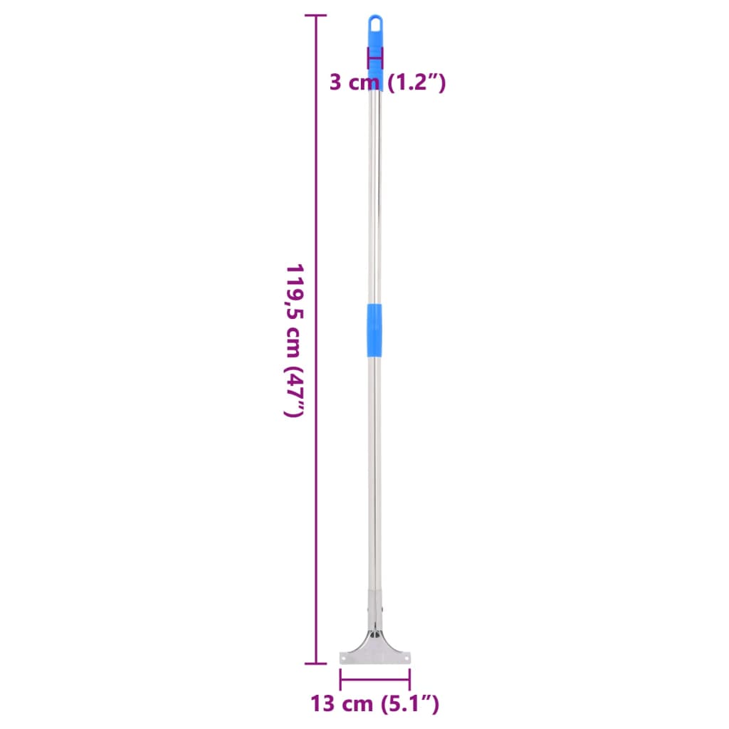  Floor Squeegee Handles 5 pcs 119.5 cm Steel and Plastic