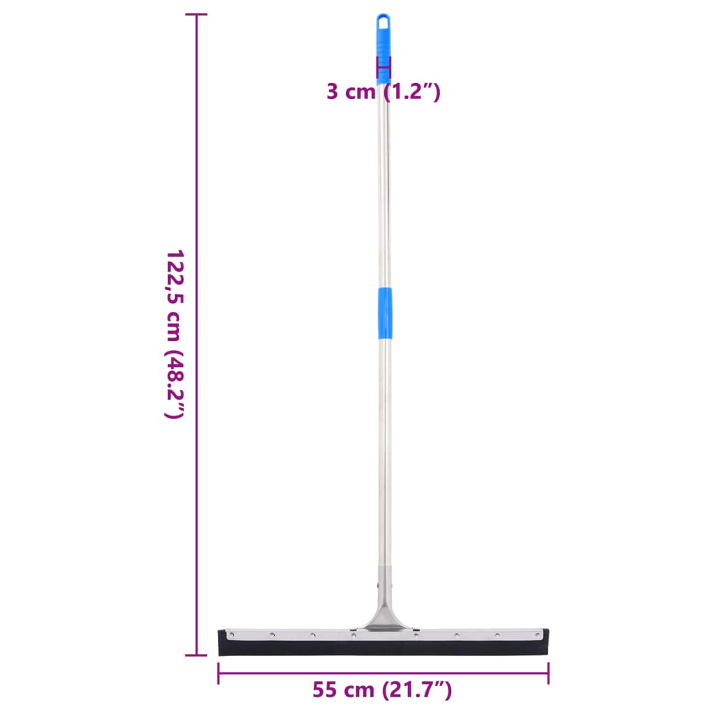  Floor Squeegee 55x122.5 cm Steel and Rubber