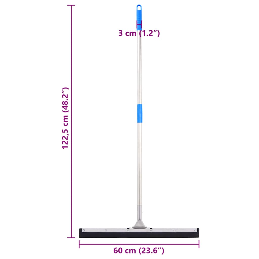  Floor Squeegee 61x121.5 cm Steel and Rubber