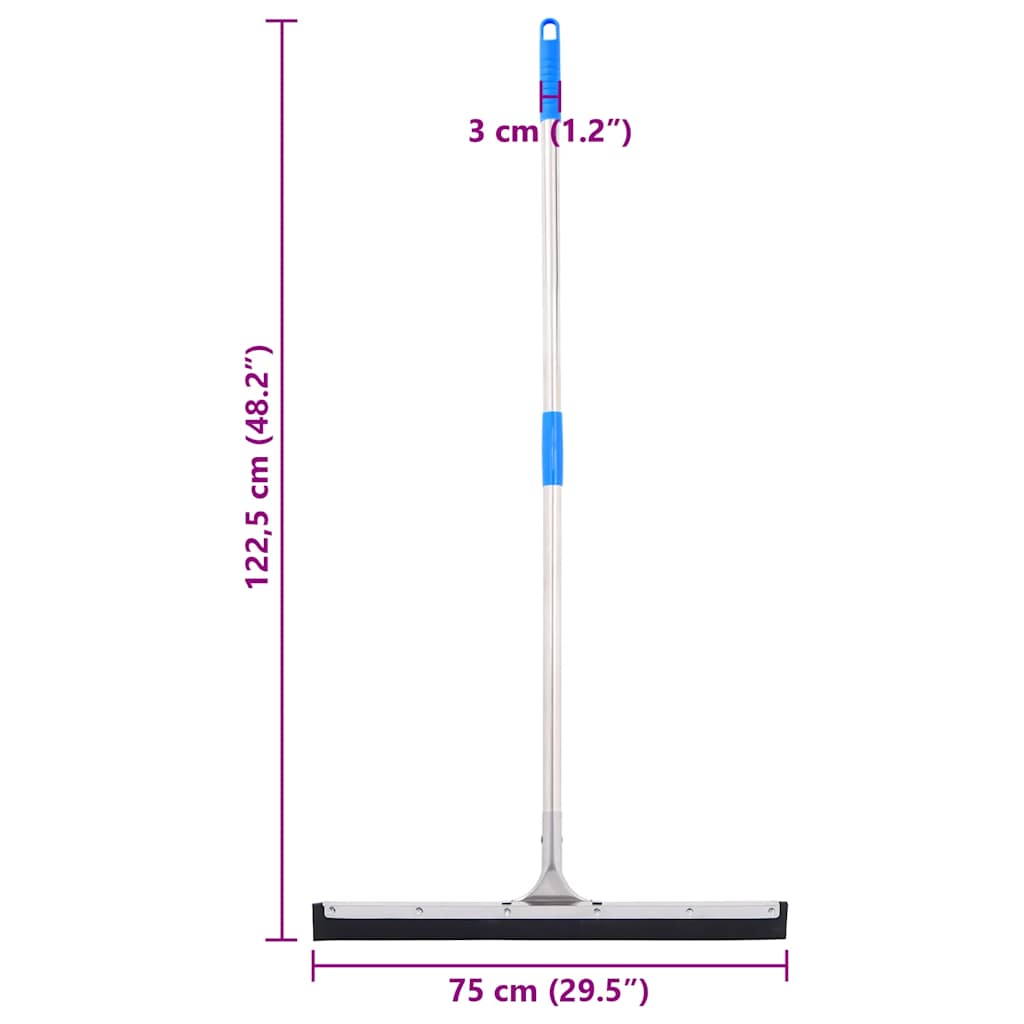  Floor Squeegee 74.5x122.5 cm Steel and Rubber