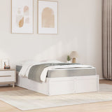 Bed with Mattress White 140x190 cm Solid Wood Pine