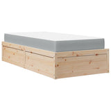 Bed with Mattress 90x190 cm Single Solid Wood Pine