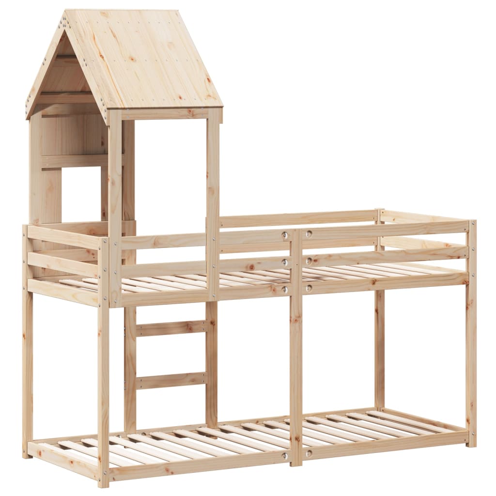 Bunk Bed without Mattress 80x200 cm Solid Wood Pine