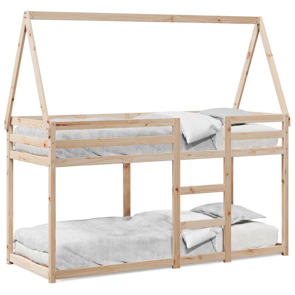 Bunk Bed without Mattress 90x190 cm Single Solid Wood Pine