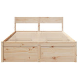 Bed Frame without Mattress 120x200 cm Solid Wood Pine