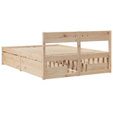 Bed Frame without Mattress 120x200 cm Solid Wood Pine