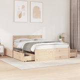 Bed Frame without Mattress 120x200 cm Solid Wood Pine