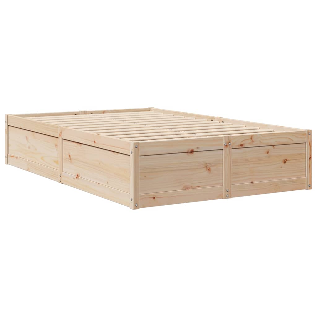 Bed Frame without Mattress 120x190 cm Small Double Solid Wood Pine