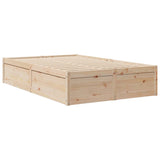 Bed Frame without Mattress 120x190 cm Small Double Solid Wood Pine