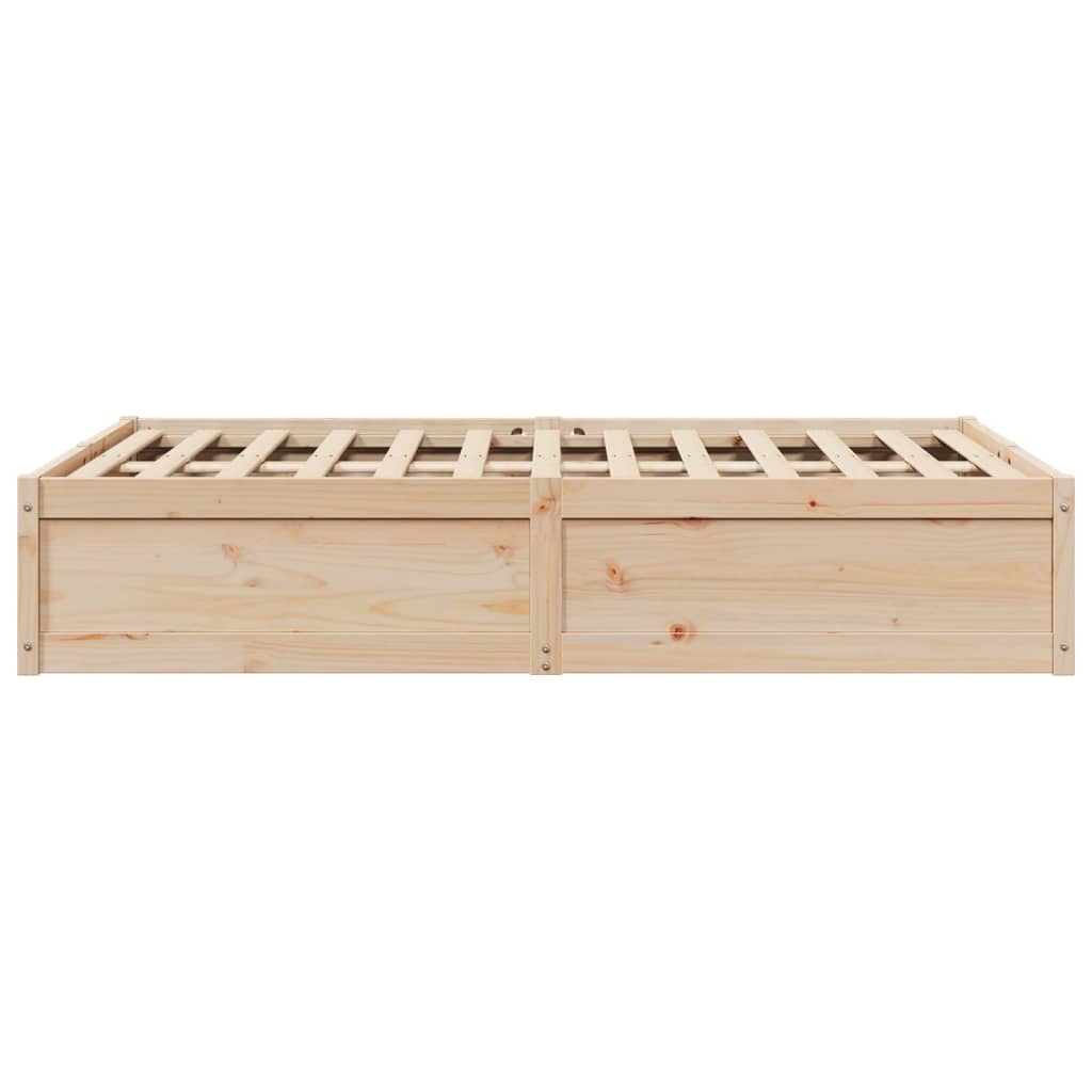 Bed Frame without Mattress 120x190 cm Small Double Solid Wood Pine