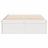 Bed Frame without Mattress White 120x190 cm Small Double Solid Wood Pine