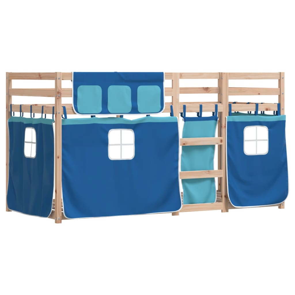 Bunk Bed without Mattress Blue 80x200 cm Solid Wood Pine