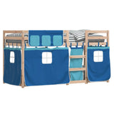 Bunk Bed without Mattress Blue 80x200 cm Solid Wood Pine