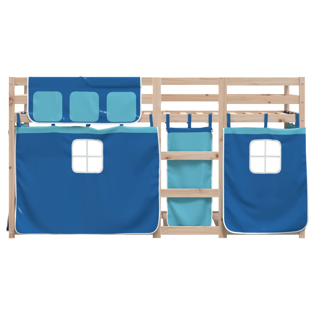 Bunk Bed without Mattress Blue 80x200 cm Solid Wood Pine