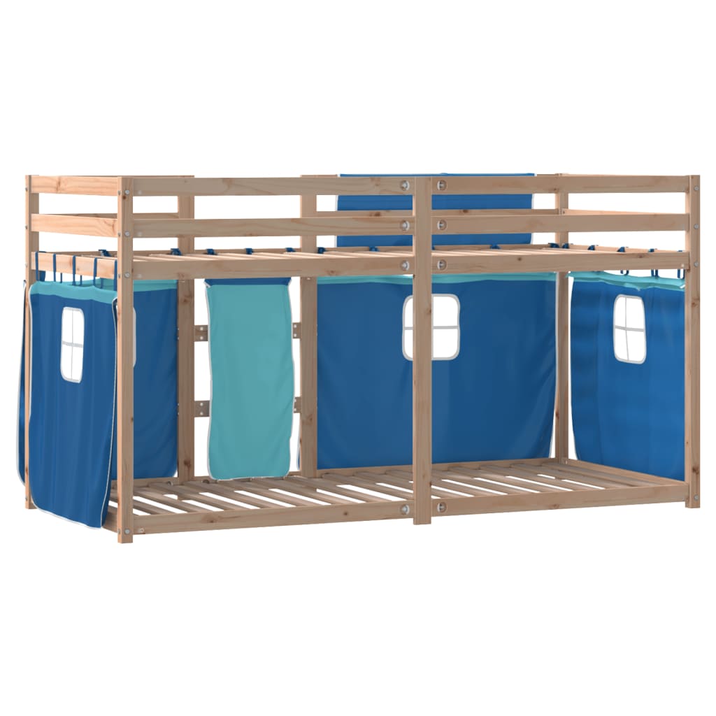 Bunk Bed without Mattress Blue 80x200 cm Solid Wood Pine