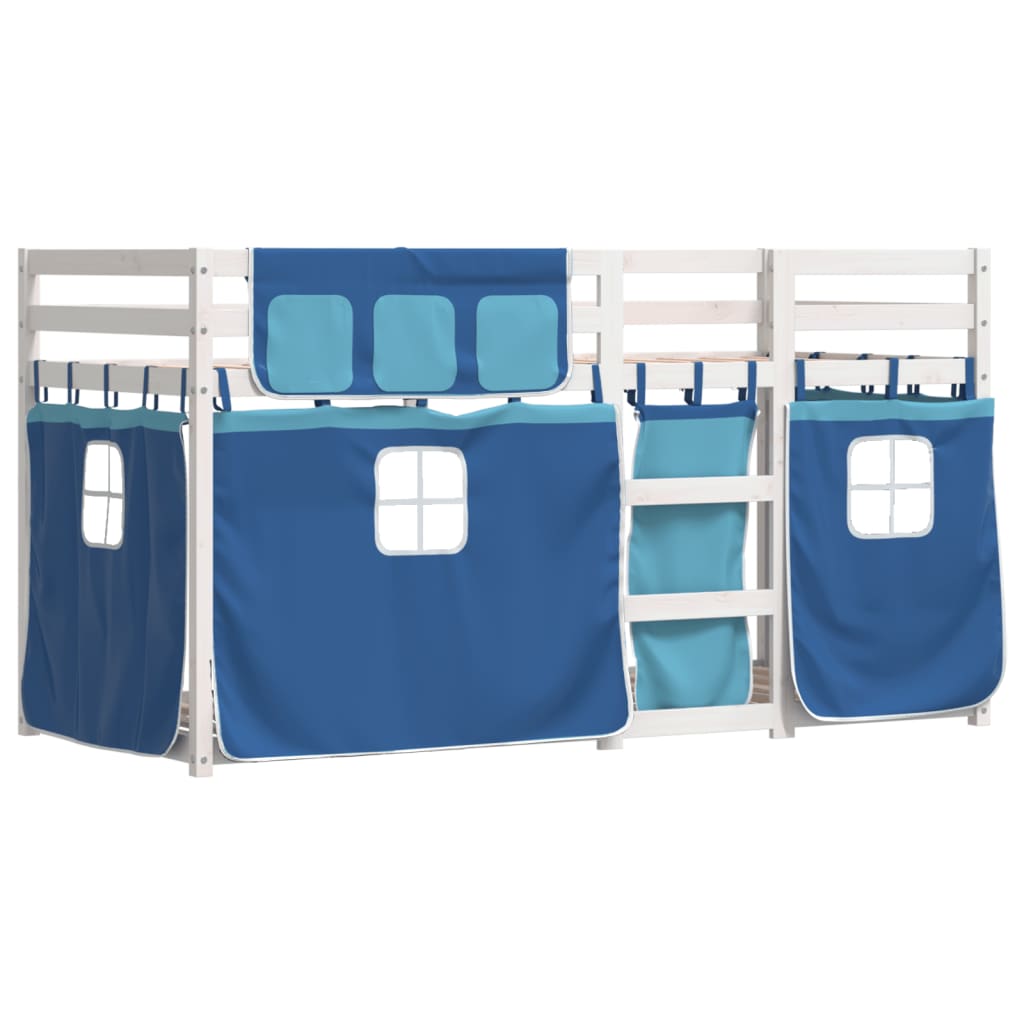 Bunk Bed without Mattress Blue 80x200 cm Solid Wood Pine