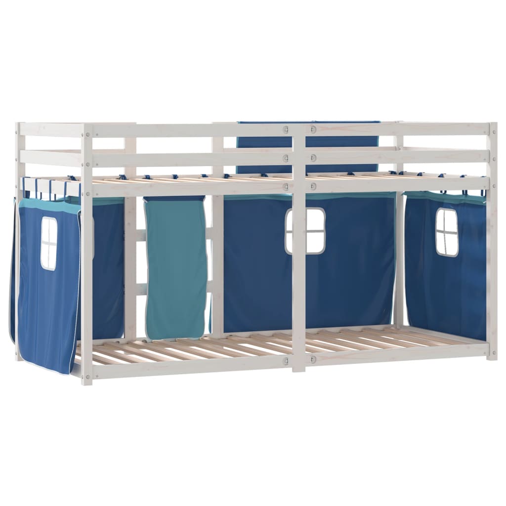 Bunk Bed without Mattress Blue 80x200 cm Solid Wood Pine