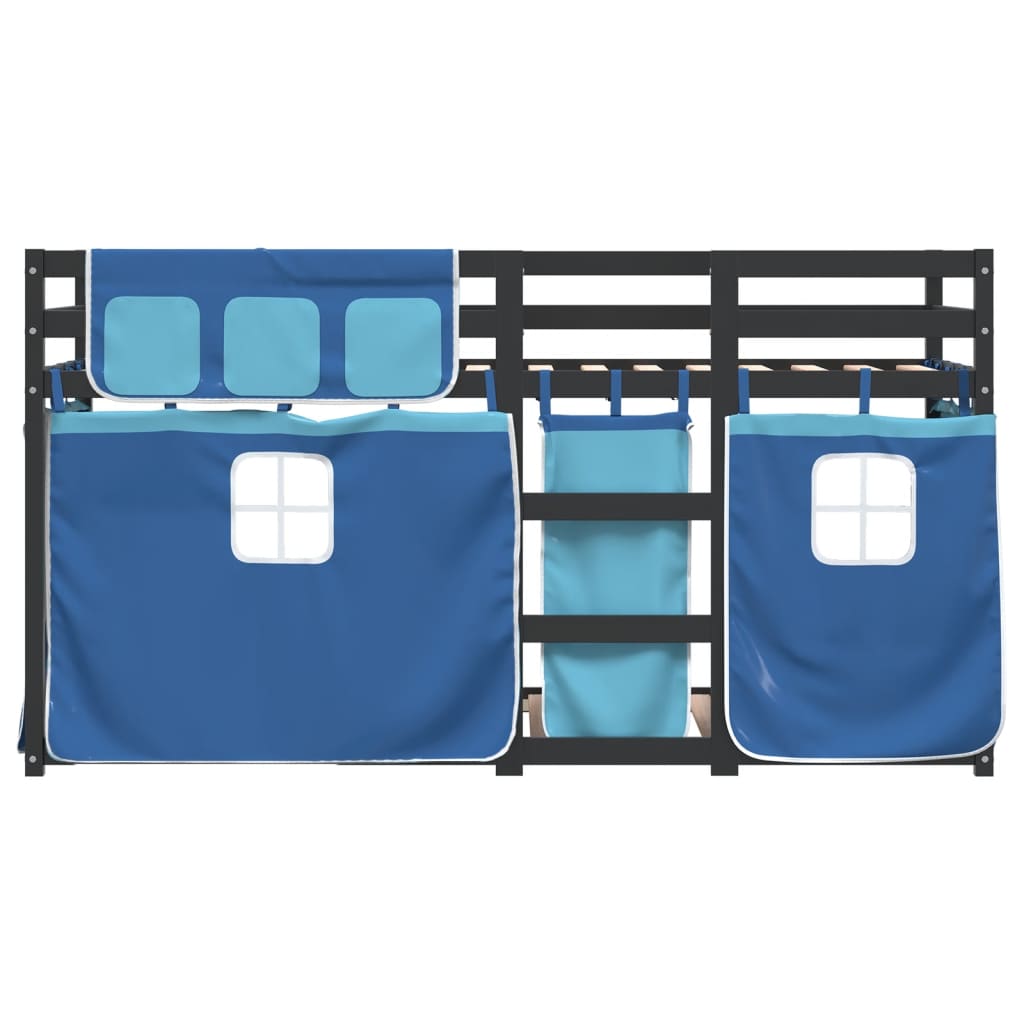 Bunk Bed without Mattress Blue 90x200 cm Solid Wood Pine