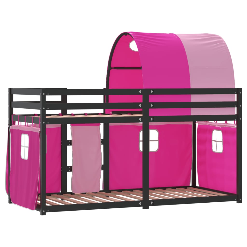 Bunk Bed without Mattress Pink 90x200 cm Solid Wood Pine