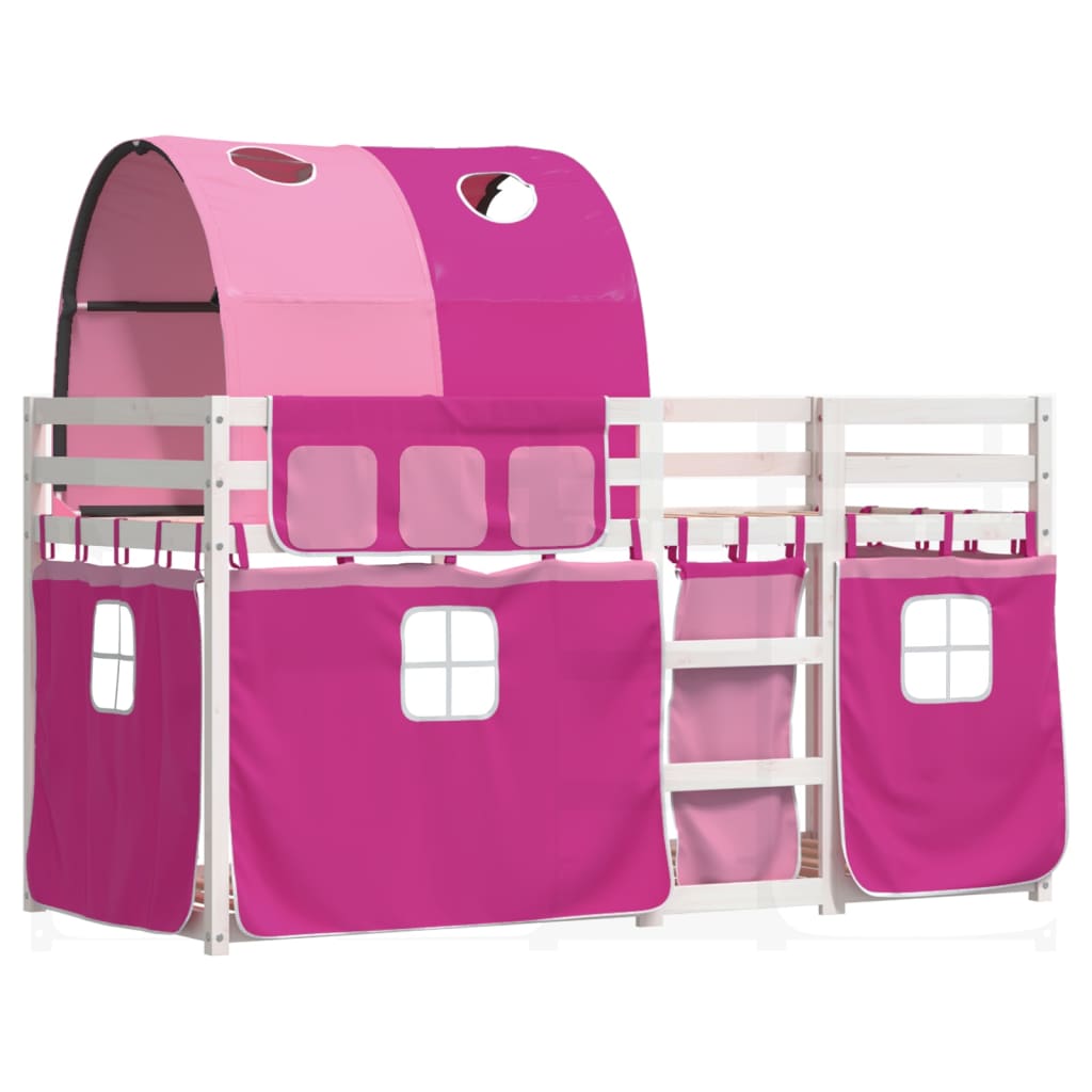 Bunk Bed without Mattress Pink 90x200 cm Solid Wood Pine