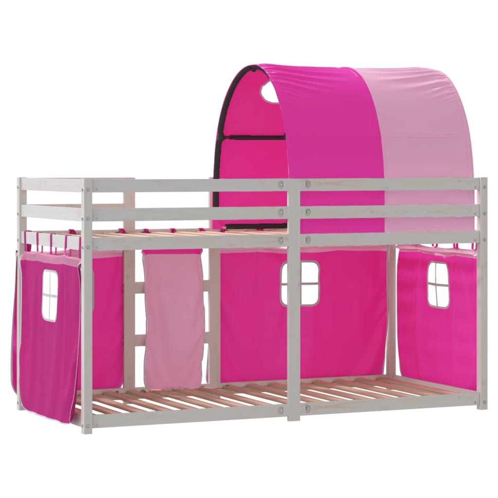 Bunk Bed without Mattress Pink 90x200 cm Solid Wood Pine