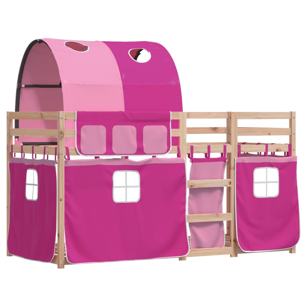 Bunk Bed without Mattress Pink 80x200 cm Solid Wood Pine