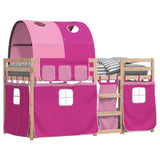 Bunk Bed without Mattress Pink 80x200 cm Solid Wood Pine