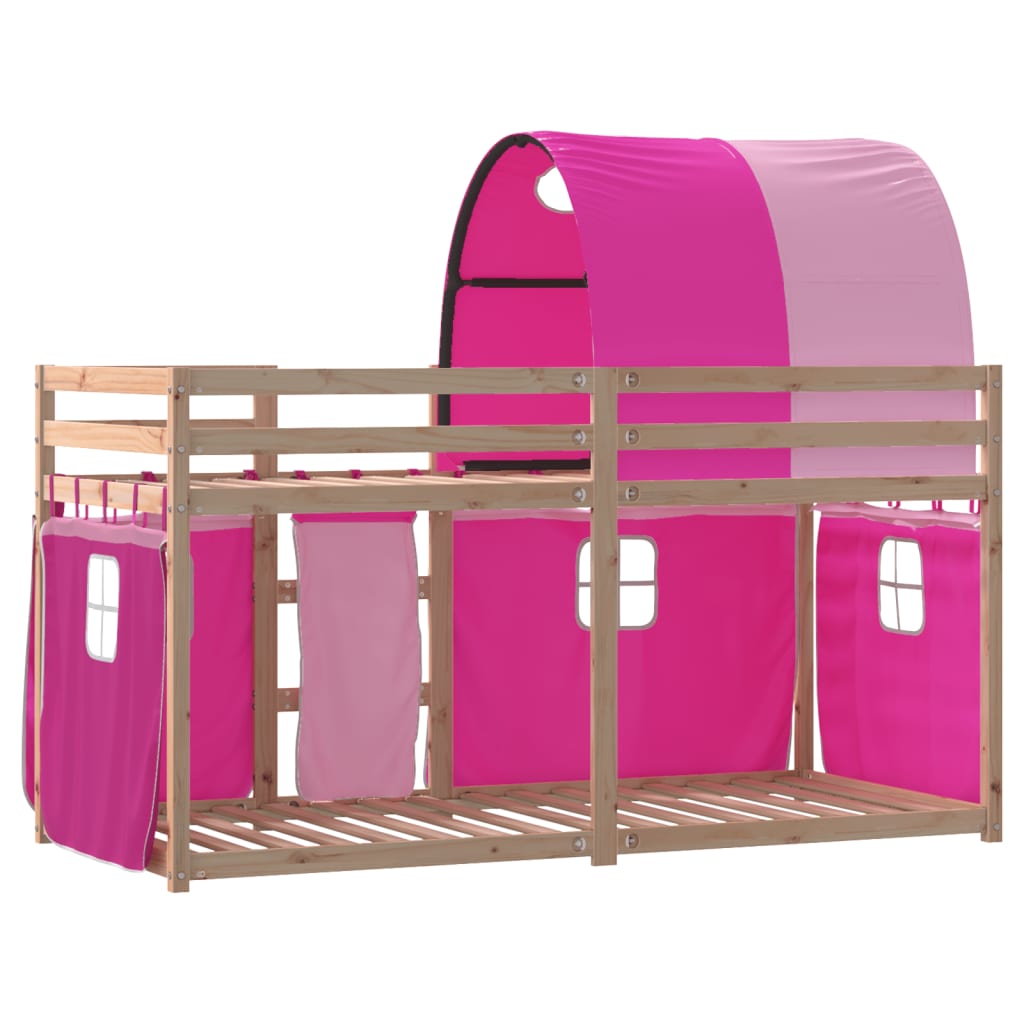 Bunk Bed without Mattress Pink 80x200 cm Solid Wood Pine