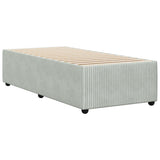 Bed Frame without Mattress Light Grey 90x200 cm Velvet