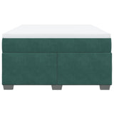 Box Spring Bed with Mattress Dark Green 140x200 cm Velvet