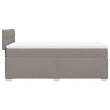 Box Spring Bed with Mattress Taupe 100x200 cm Fabric